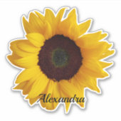 Creëer Je eigen zonnebloem Persoonlijke naam Sticker (Voorkant)