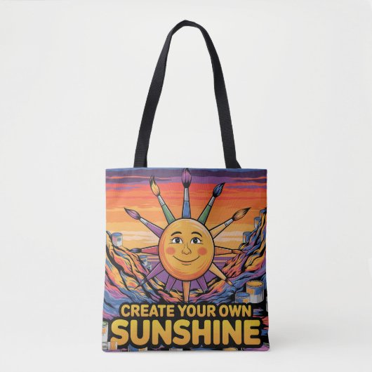 Creëer Je eigen zonneschijn canvas tas (Voorkant)