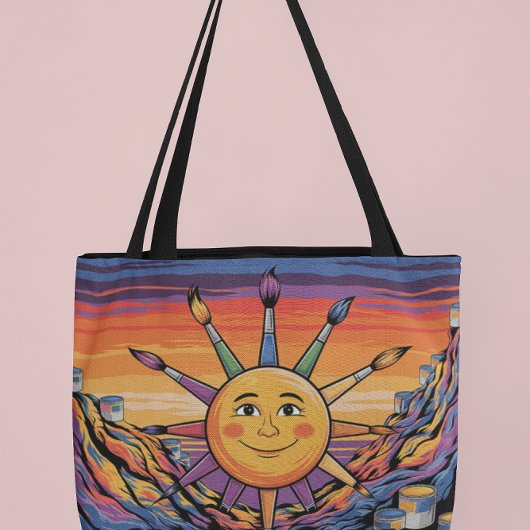 Creëer Je eigen zonneschijn canvas tas