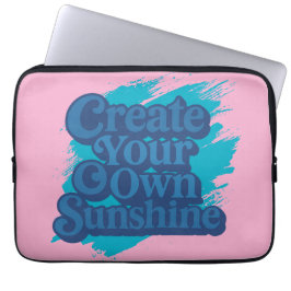 Creëer Je Eigen Zonneschijn Retro faboolous Laptop Sleeve