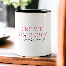 Creëer Je Eigen Zonneschijn xo Inspirerende Boodsc Tweekleurige Koffiemok