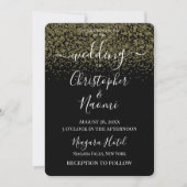 Creëer je eigen zwart met gouden glitter kaart (Voorkant)