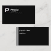 creëer je eigen zwart, mooi en modern visitekaartje (Voorkant / Achterkant)