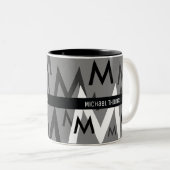 creëer je eigen zwart tweekleurige koffiemok (Voorkant rechts)