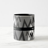 creëer je eigen zwart tweekleurige koffiemok (Center)