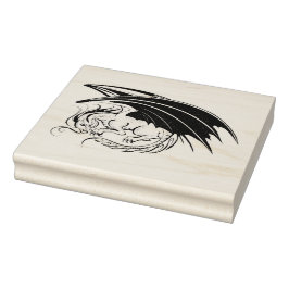 Creëer Je eigen zwarte draak Rubberstempel