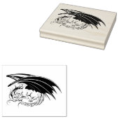 Creëer Je eigen zwarte draak Rubberstempel (Gestempeld)