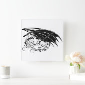 Creëer Je eigen zwarte draak Vierkante Klok (Huis)