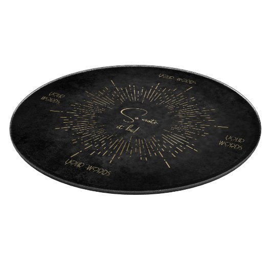 Creëer Je Eigen Zwarte En Gouden Hemelse Mandala Snijplank (Hoek)