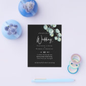 Creëer Je eigen ZWARTE Sage Eucalyptus Weddenschap Flyer (Enkel)