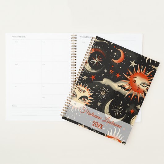 Creëer Je eigen zwarte Sinaasappel Celestial Magic Planner (Display)