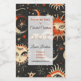 Creëer Je eigen zwarte Sinaasappel Celestial Magic Wijn Etiket
