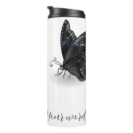 Creëer Je eigen zwarte vlinders Thermosbeker (Geroteerd rechts)