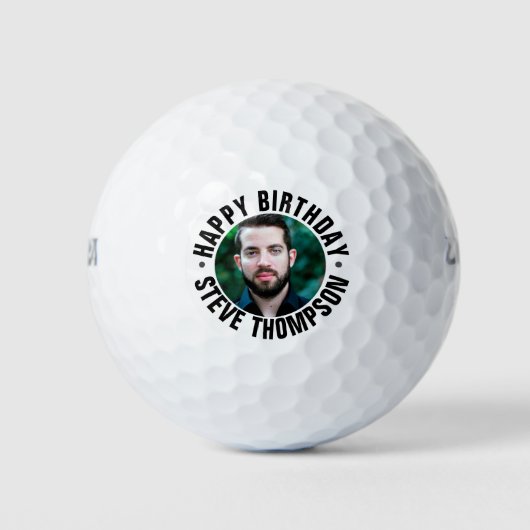 Creëer je Ewn Happy Birthday Gift Golfballen (Voorkant)