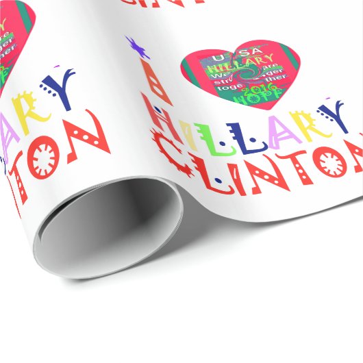 Creëer Je hebt een Inspirerend Hillary Love Quote Cadeaupapier (Rol Hoek)