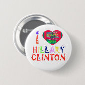 Creëer Je hebt een Inspirerend Hillary Love Quote Ronde Button 5,7 Cm (Voorkant /achterkant)