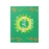 Creëer je hebt een mooie dag voor vrede met je. notitieblok (Linkerzijde)