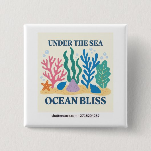 creëer je toekomstpositieve mentaliteit vierkante button 5,1 cm (Voorkant)