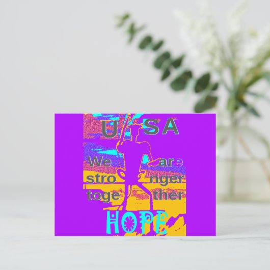 Creëer je VS hopen dat we sterker met elkaar samen Briefkaart (Staand voorkant)