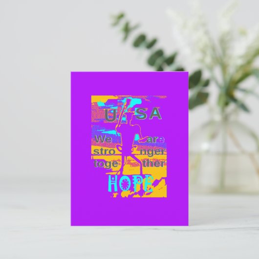 Creëer je VS hopen dat we sterker met elkaar samen Briefkaart (Staand voorkant)