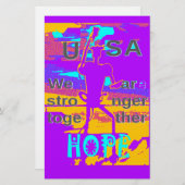 Creëer je VS hopen dat we sterker met elkaar samen Briefpapier (Voorkant / Achterkant)