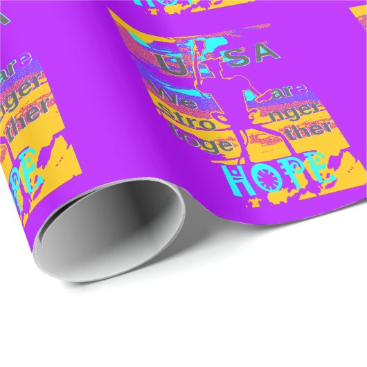 Creëer je VS hopen dat we sterker met elkaar samen Cadeaupapier (Rol Hoek)