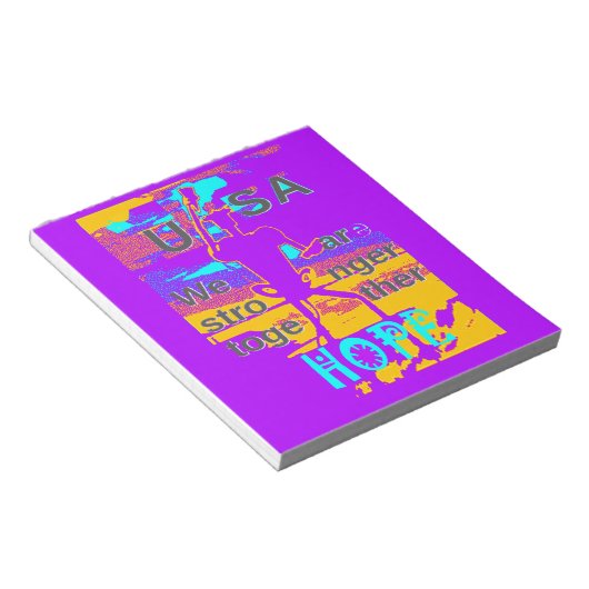 Creëer je VS hopen dat we sterker met elkaar samen Notitieblok (Schuin)