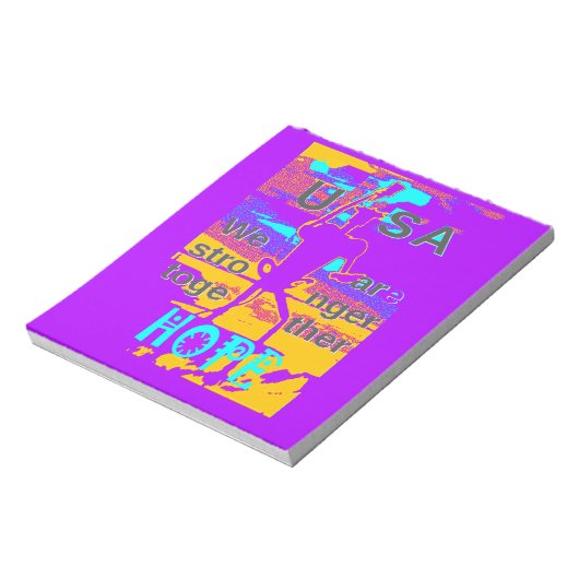 Creëer je VS hopen dat we sterker met elkaar samen Notitieblok (Linkerzijde)