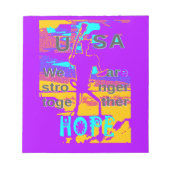 Creëer je VS hopen dat we sterker met elkaar samen Notitieblok (Voorkant)