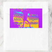 Creëer je VS hopen dat we sterker met elkaar samen Rechthoekige Sticker (Tas)
