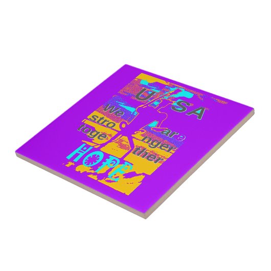 Creëer je VS hopen dat we sterker met elkaar samen Tegeltje (Zijkant)