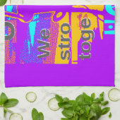 Creëer je VS hopen dat we sterker met elkaar samen Theedoek (Gevouwen)