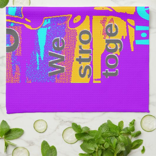 Creëer je VS hopen dat we sterker met elkaar samen Theedoek (Gevouwen)