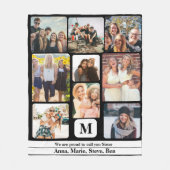 Creëer je zus 9 Fotocollage Keepsake Fleece Deken (Voorkant)