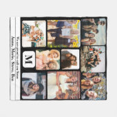 Creëer je zus 9 Fotocollage Keepsake Fleece Deken (Voorkant (Horizontaal))