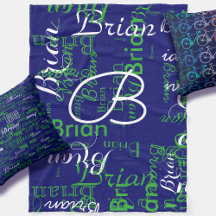 Creëer jongensnaam typografie blauw