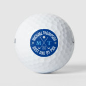 Creëer Jouw beste vader Monogram Golf Balls Golfballen (Voorkant)