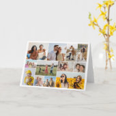 Creëer Jouw eigen 12 foto Collage vouwt groet Kaart (Gele Bloem)