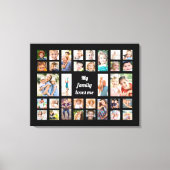 Creëer Jouw eigen 32 familie houdt van mijn fotoco Canvas Afdruk (Voorkant)