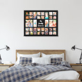 Creëer Jouw eigen 32 familie houdt van mijn fotoco Canvas Afdruk (Insitu (Slaapkamer))