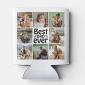 Creëer Jouw eigen 8 Foto Collage Beste vader ooit Blikjeskoeler (Achterkant)