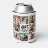 Creëer Jouw eigen 8 Foto Collage Beste vader ooit Blikjeskoeler (Blikje Achterkant)