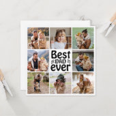 Creëer Jouw eigen 8 Foto Collage Beste vader ooit Kaart (Voorkant / Achterkant in situ)