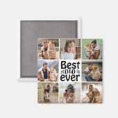 Creëer Jouw eigen 8 Foto Collage Beste vader ooit Magneet (Voorkant / Achterkant)