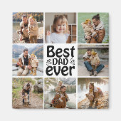Creëer Jouw eigen 8 Foto Collage Beste vader ooit Magneet (Voorkant)