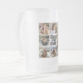 Creëer Jouw eigen 8 Foto Collage Beste vader ooit Matglas Bierpul (Voorkant links)
