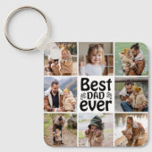 Creëer Jouw eigen 8 Foto Collage Beste vader ooit Sleutelhanger (Voorkant)