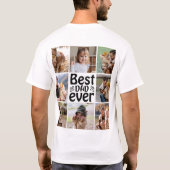 Creëer Jouw eigen 8 Foto Collage Beste vader ooit T-shirt (Achterkant)
