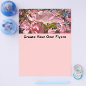 Creëer Jouw eigen brochures roze dogwood Flowers K (Enkel)