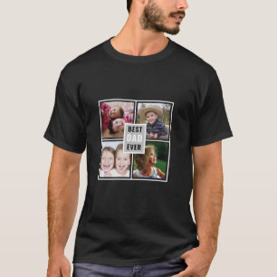 Creëer Jouw eigen foto 4 Collage Beste vader ooit T-shirt